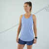 Majica bez rukava za trčanje Kiprun Run 500 Comfort bešavna ženska boja lavande
