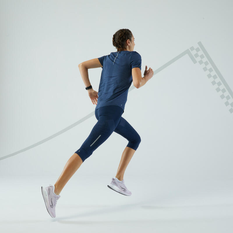 Kadın Tişört - Koşu/Arazi Koşusu - Kayrak Mavisi - Kiprun Run 500 Confort