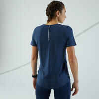 Women's breathable Kiprun Run running T-shirt - slate blue