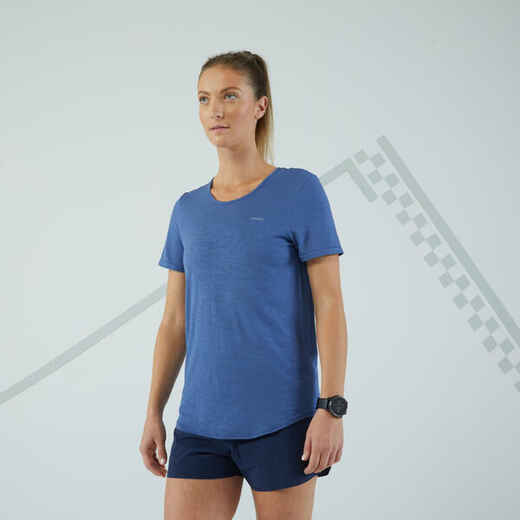 
      Majica kratkih rukava za trčanje Kiprun Run 500 bešavna ženska plava
  