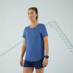 T-shirt running respirant Femme - KIPRUN CARE bleu orage