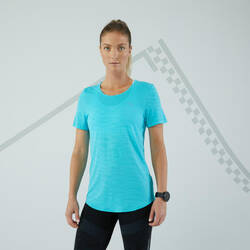 T-shirt lari breathable wanita KIPRUN CARE - turquoise