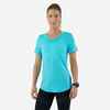 Women's seamless KIPRUN Run 500 Comfort running T-shirt - Turquoise