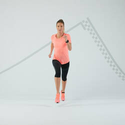 Women's Running & Trail Seamless T-Shirt KIPRUN Run 500 Comfort-Coral