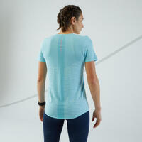 Majica kratkih rukava za trčanje Kiprun Care prozračna ženska - nebo plava