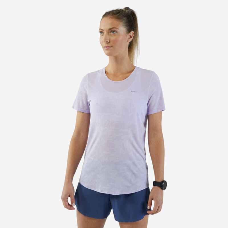 Laufshirt kurzarm Damen atmungsaktiv - Care lila 