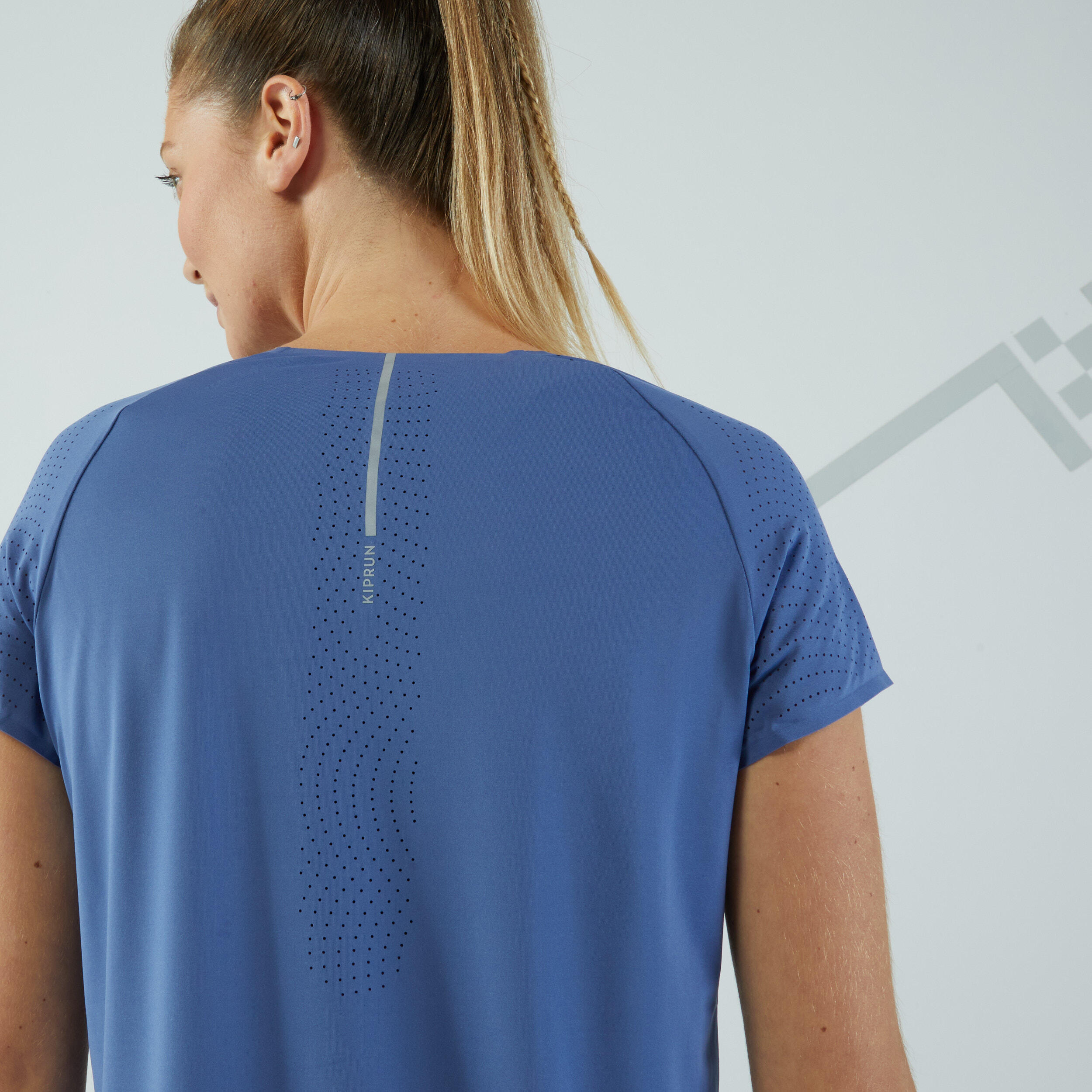 Women's Lightweight KIPRUN Run 900 Light Running T-Shirt - Slate Blue 4/9