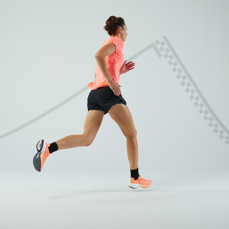 T-shirt running léger Femme - KIPRUN Run 900 Light corail