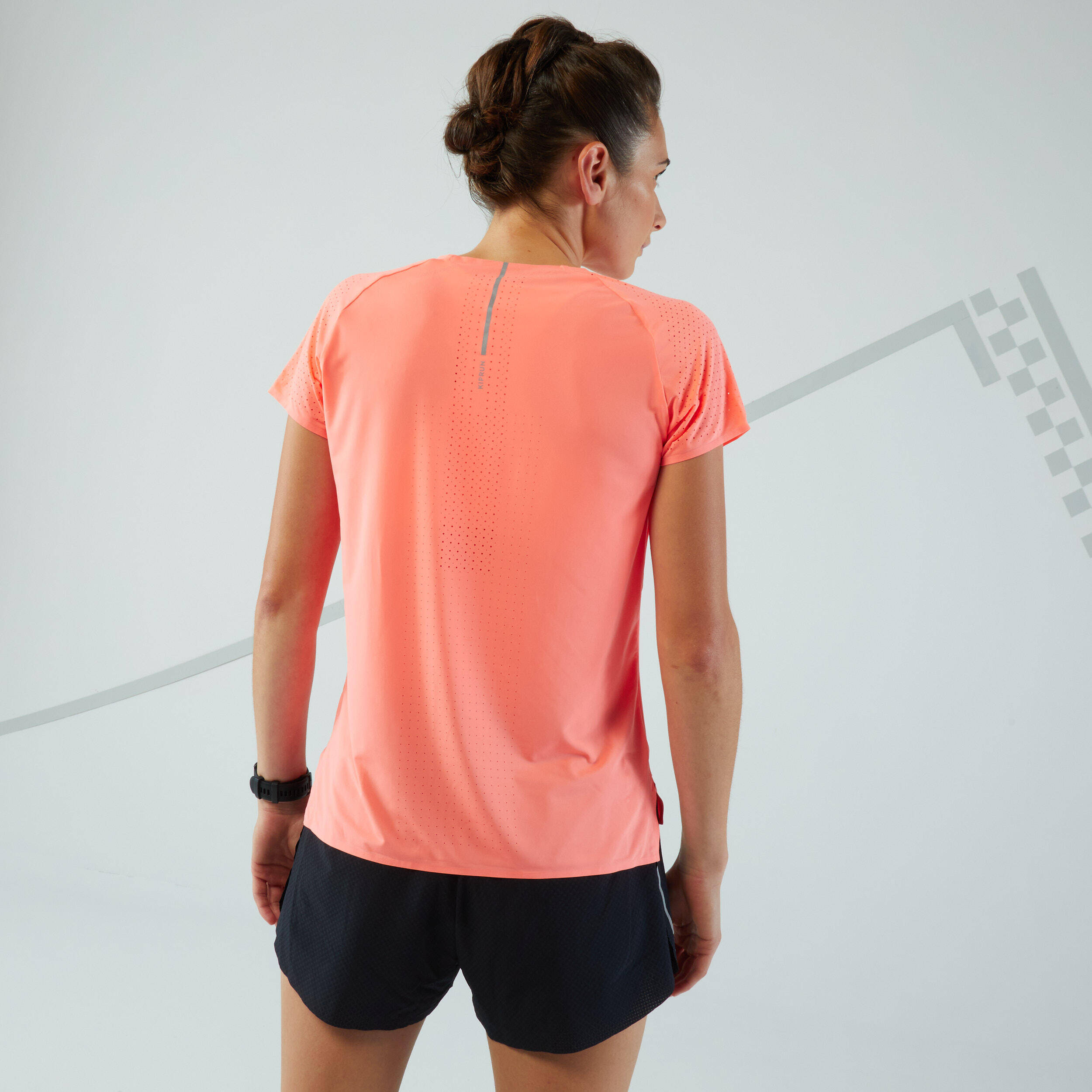 Women's Lightweight KIPRUN Run 900 Light running T-shirt - Coral -  3
