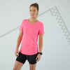 Women's Running & Trail Seamless T-Shirt KIPRUN Run 500 Comfort-pink