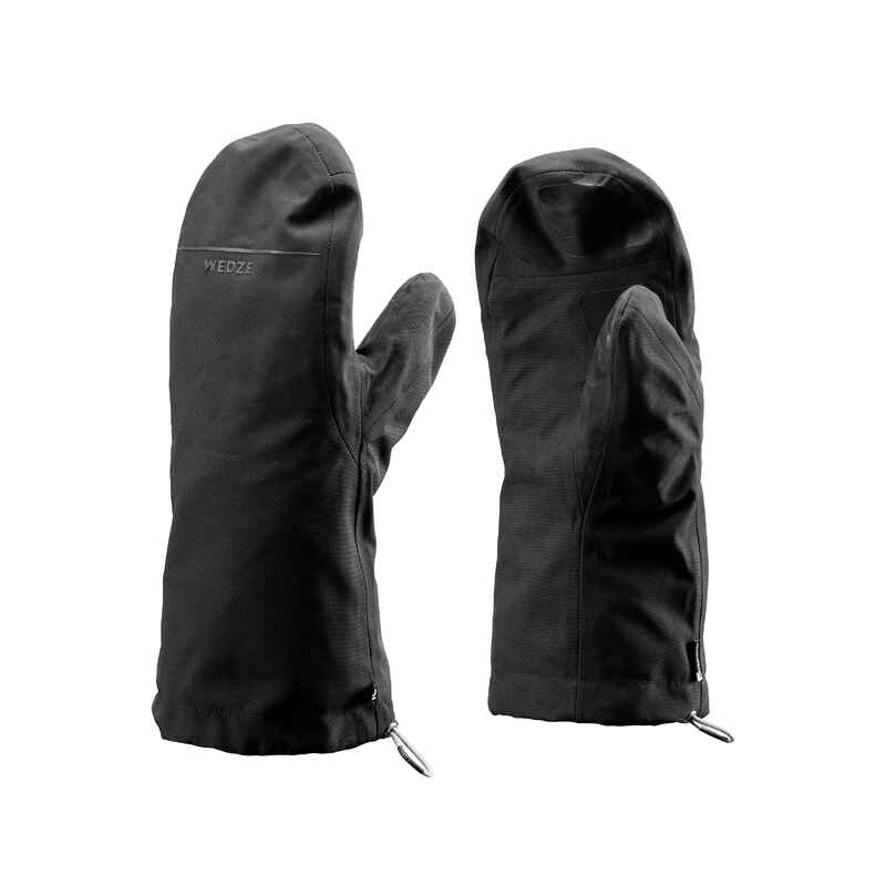 BLACK ADULT WARM AND WATERPROOF SKIING OVERGLOVES Decathlon