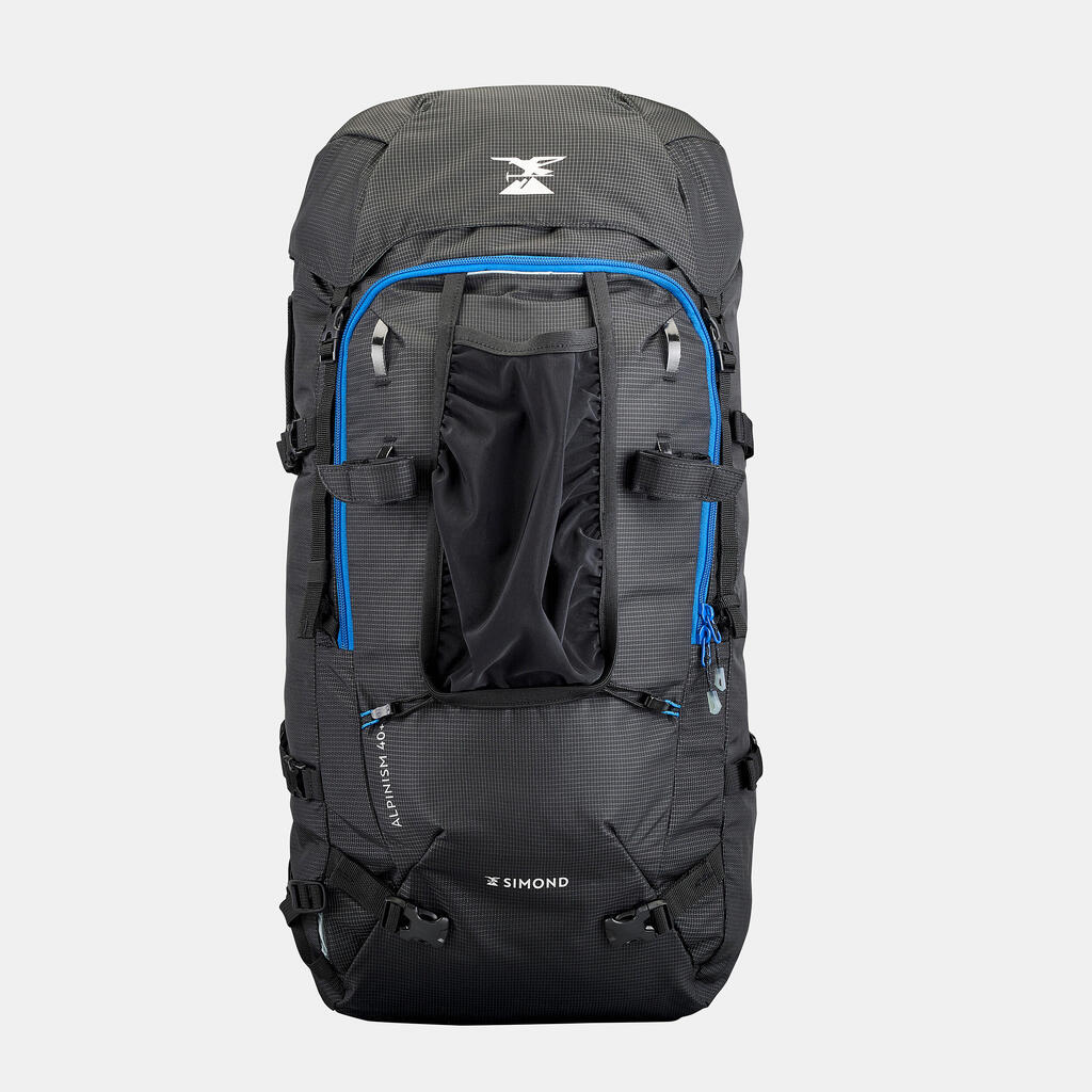 MOUNTAINEERING BACKPACK 40 LITRES - ALPINISM 40 EVO BLACK