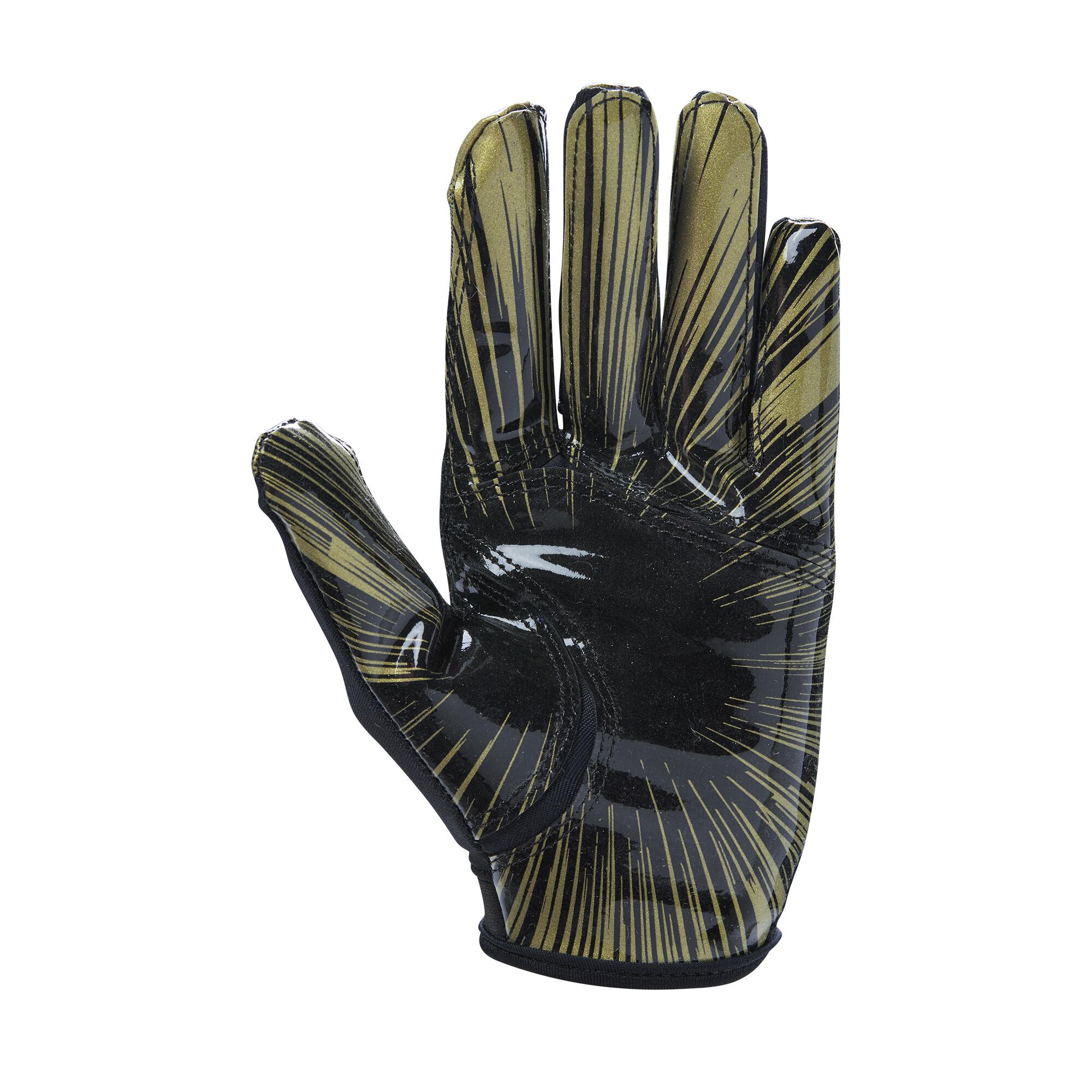 American Football Gloves NFL Stretch Fit Gloves Golden Black