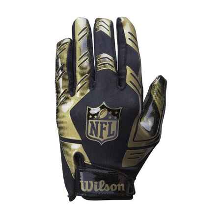 American Football Gloves NFL Stretch Fit Gloves - Golden Black