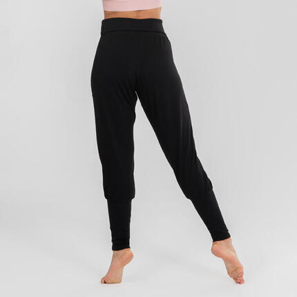 Pantalon danse moderne resserré dans le bas de jambe femme - noir
