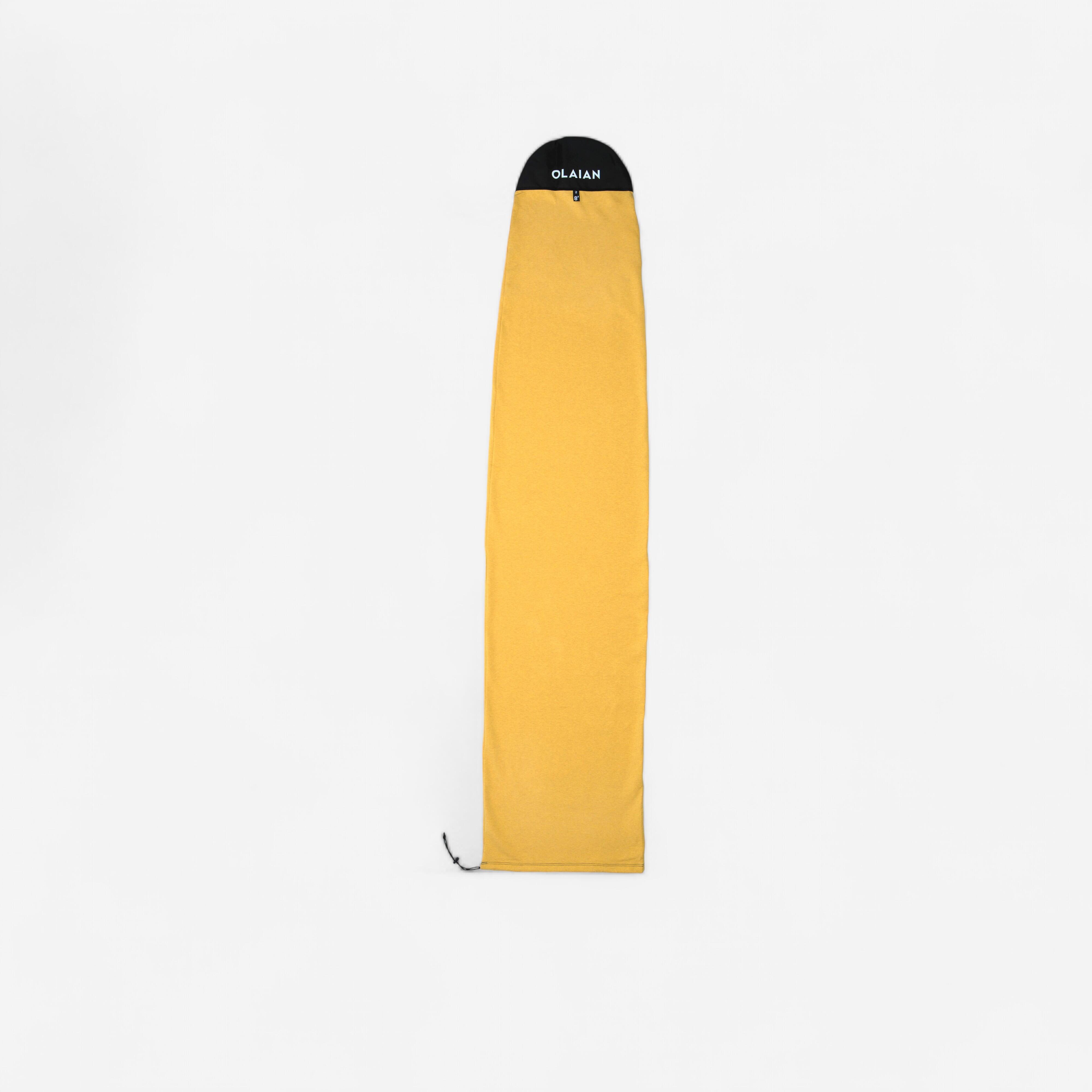 Olaian - Housse Chaussette Surf Pour Planche Taille Maxi 8'2'' - Housse De Voyage - Surf Bodyboard Ski Nautique - Jaune - Taille Unique - Decathlon