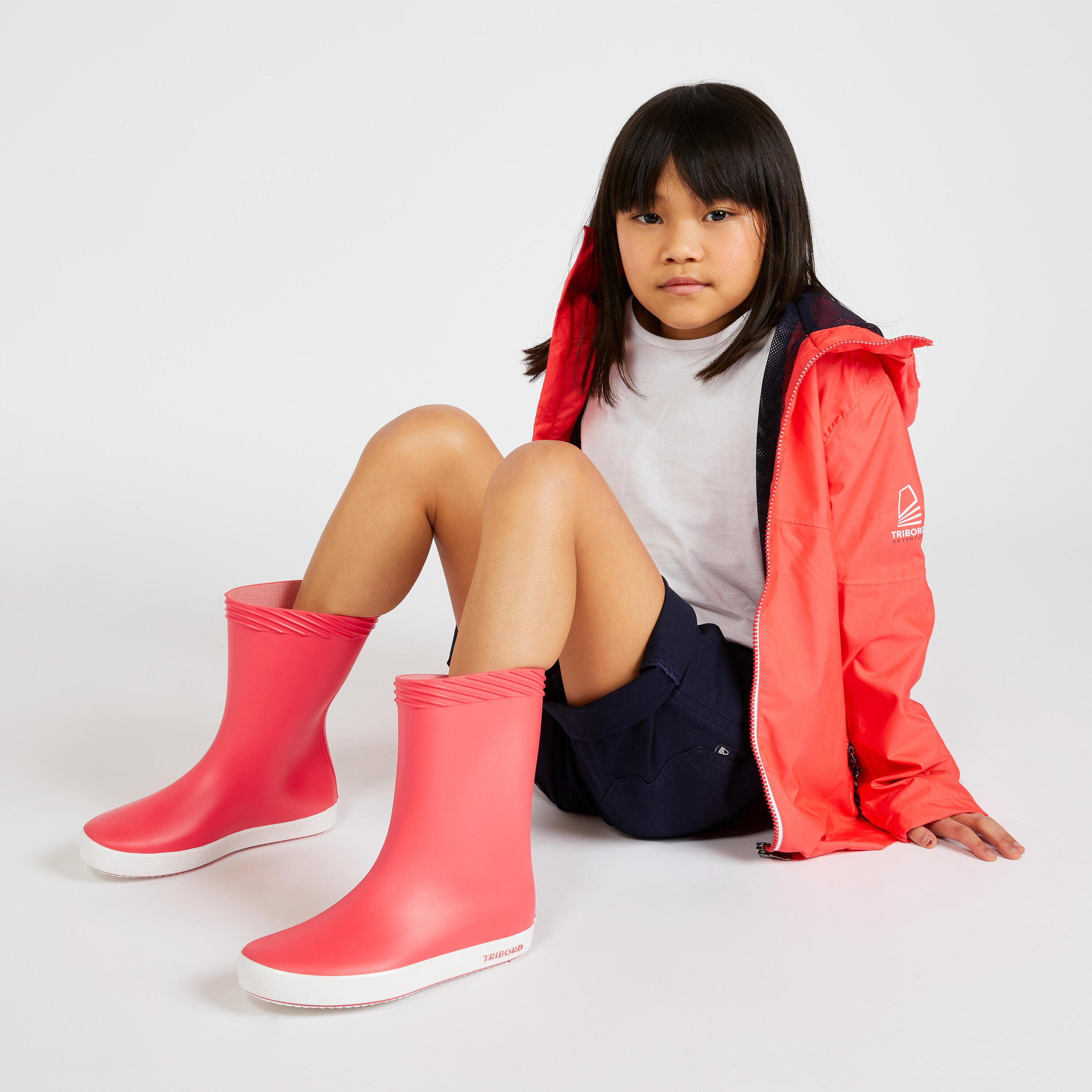 Kids' Rain Boots 100 Pink 2/7