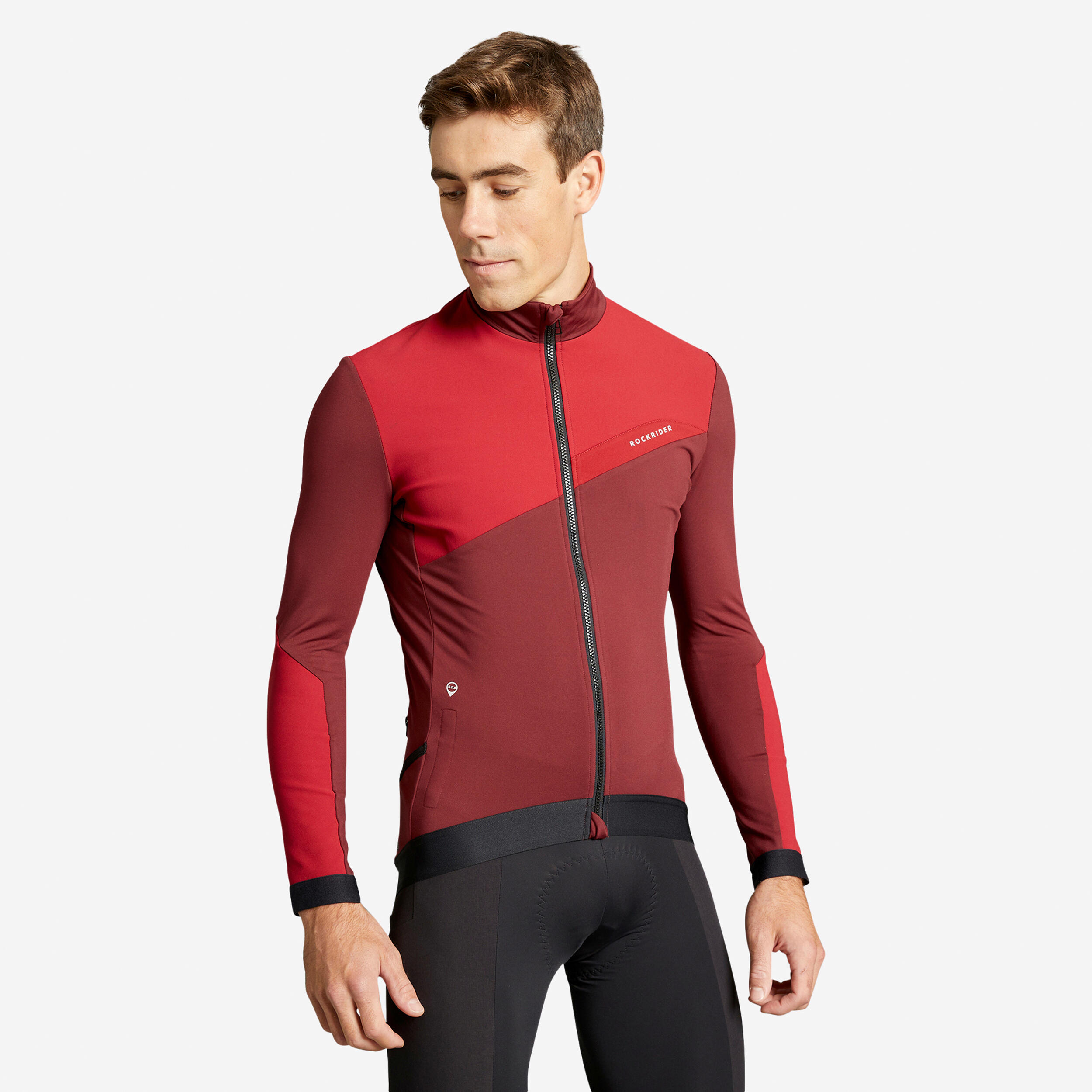 Decathlon | Maglia MTB XC uomo maniche lunghe rossa |  Rockrider