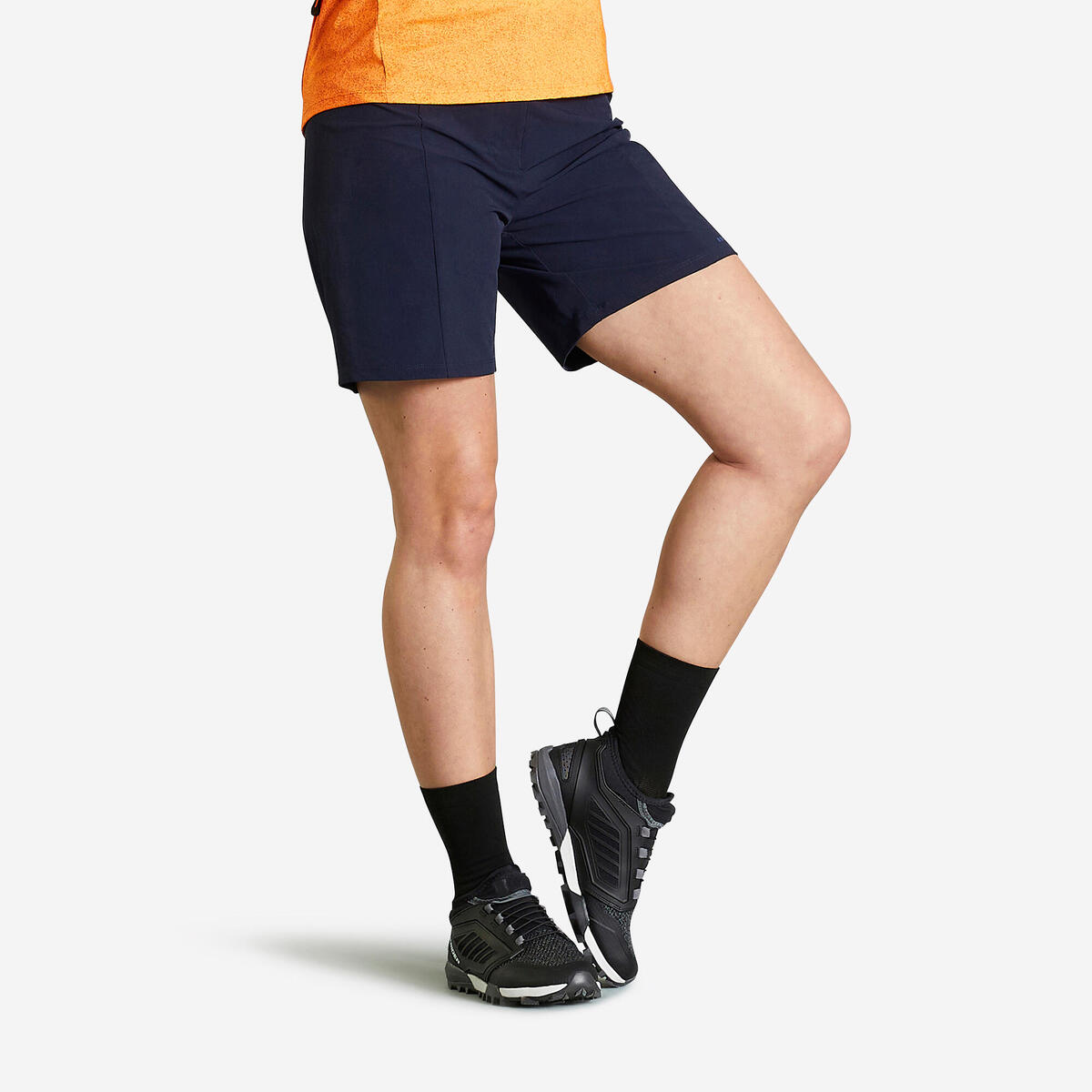 SHORT VELO VTT EXPL 500 FEMME BLEU MARINE