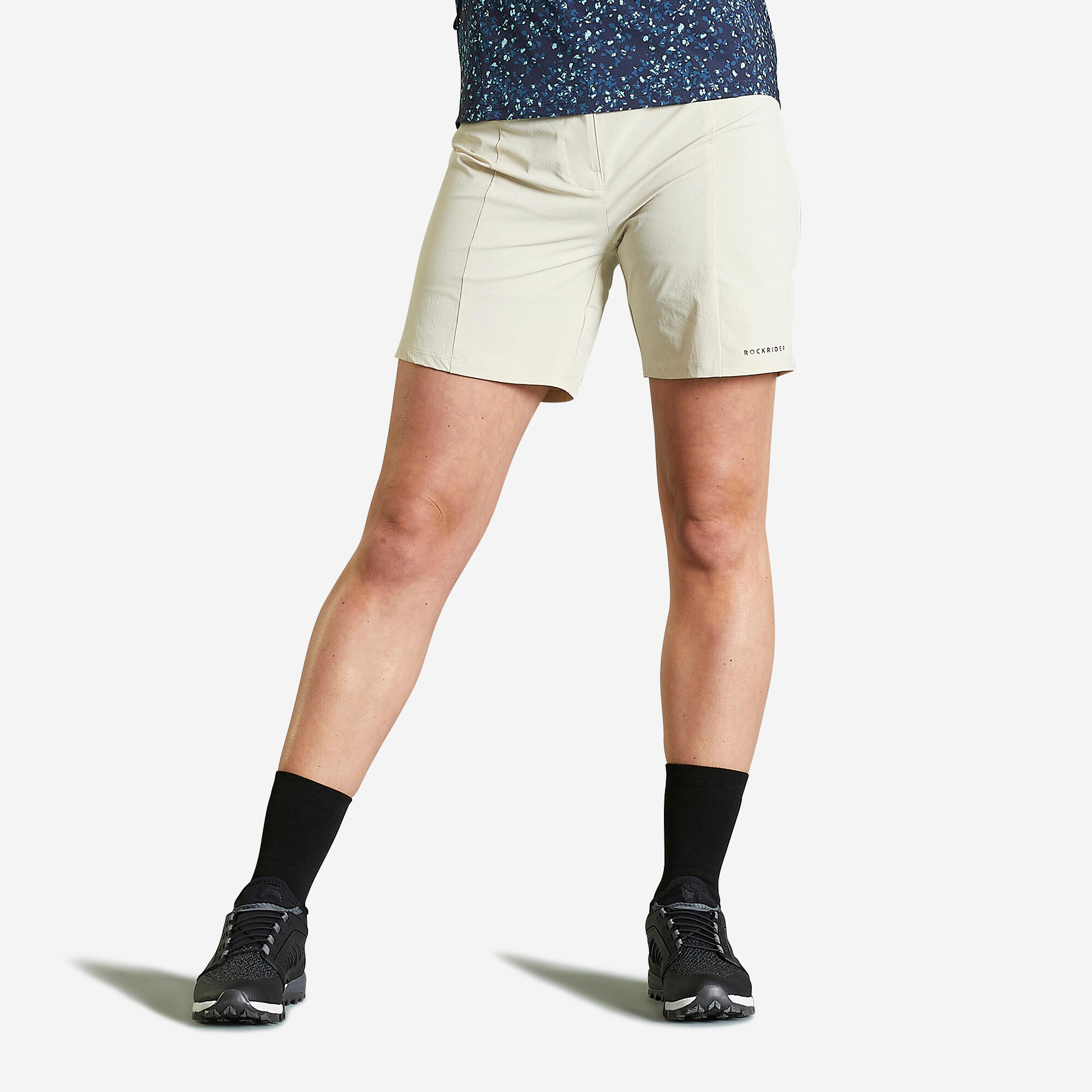 Rockrider - Short Velo Vtt Expl 500 Femme Beige - Short De Vélo - Velos Et Equipements Vtt - Beige - 36 Xs - Decathlon