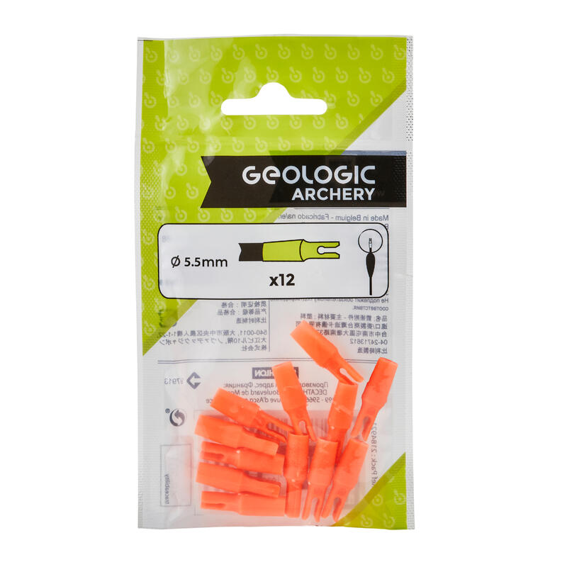 NOCKS TIRO COM ARCO 5 E 5,5 MM (conjunto de 12)