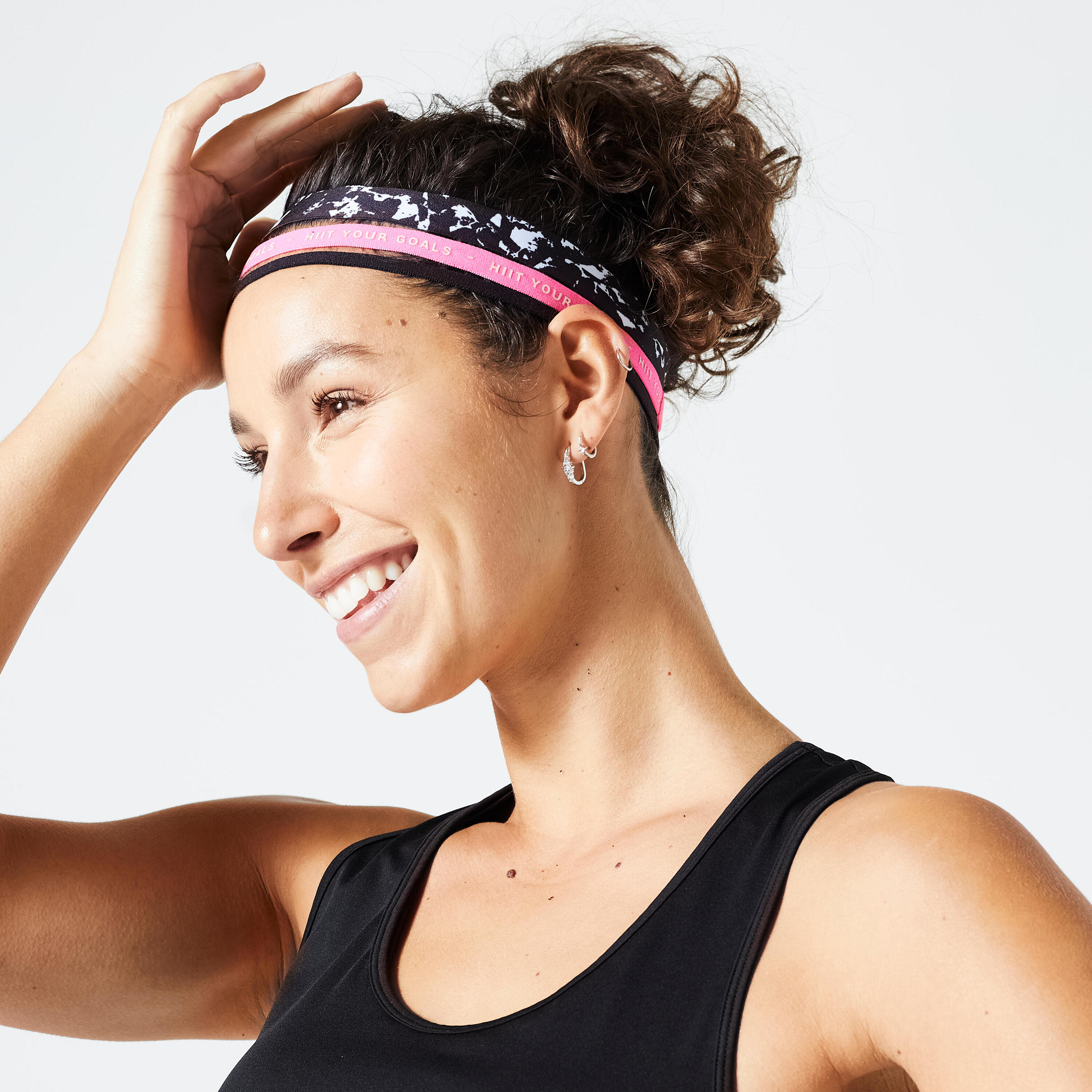 DOMYOS Cardio Fitness Hair Scrunchy Tri-Pack - Print