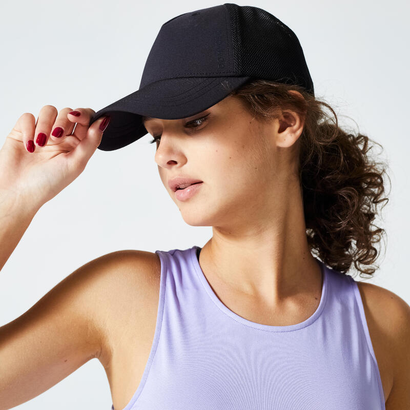 Casquette respirante Fitness Domyos Noire