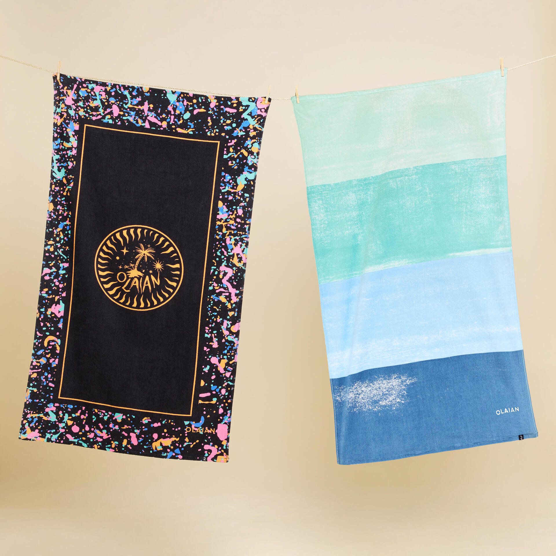 Open Finals Beach Towel in Light Blue
