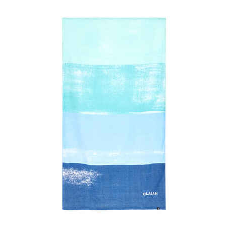 TOWEL L PRINT Aqua Blue 145x85 cm