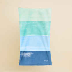 TOWEL L PRINT Aqua Blue 145x85 cm