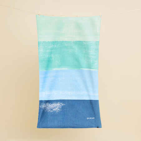 Paplūdimio rankšluostis „Aqua“, 145 x 85 cm, mėlynas