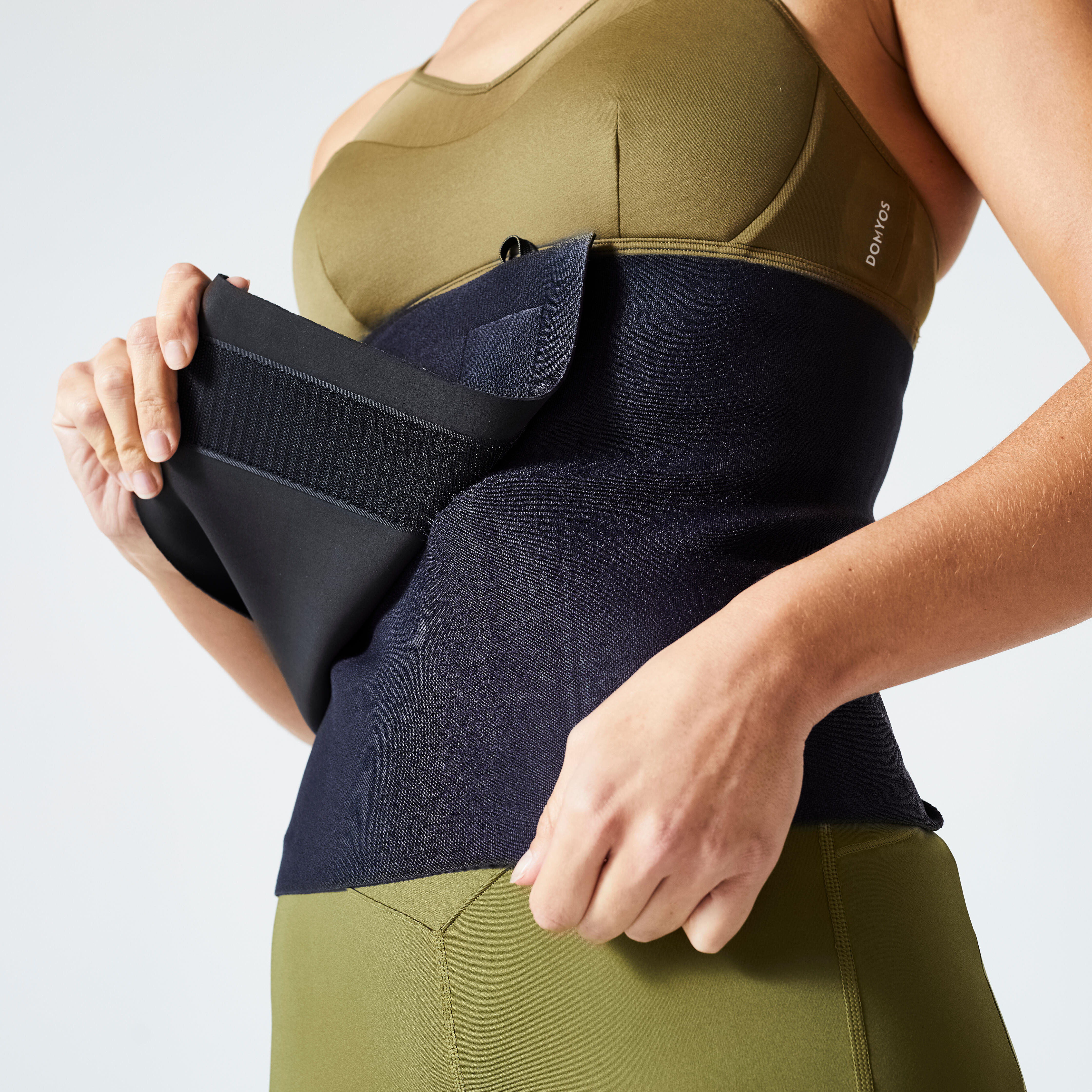 Faja para sudar de fitness Domyos negro Decathlon