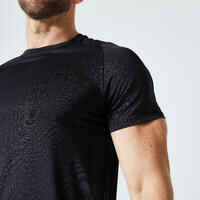 Men's Breathable Regular Fitness Crew Neck T-Shirt - Black