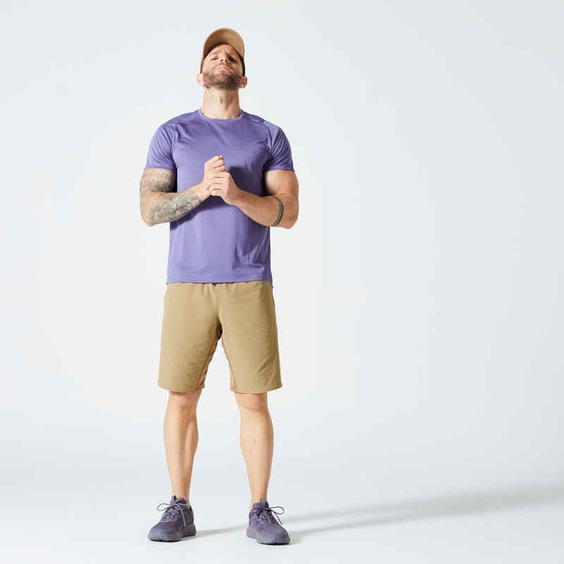 Men's Regular Crew Neck Breathable Fitness T-Shirt - Mauve