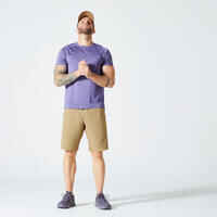 Men's Fitness Breathable Regular-Fit Crew Neck T-Shirt - Mauve