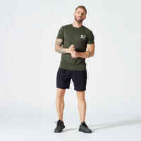 Men's Crew Neck Breathable Soft Slim-Fit Cross Training T-Shirt - Khaki