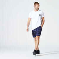 Fitness Shorts with Zip Pockets - Navy Blue
