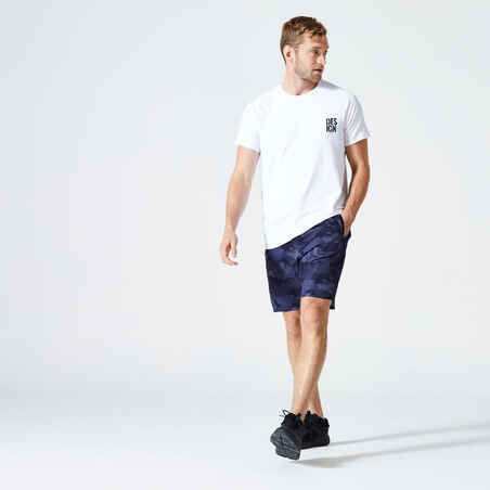 Fitness Shorts with Zip Pockets - Navy Blue