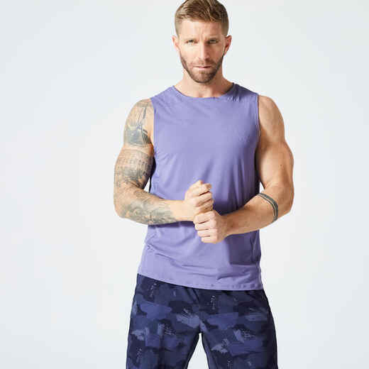 
      Men's Breathable Crew Neck Fitness Collection Tank Top - Blue
  