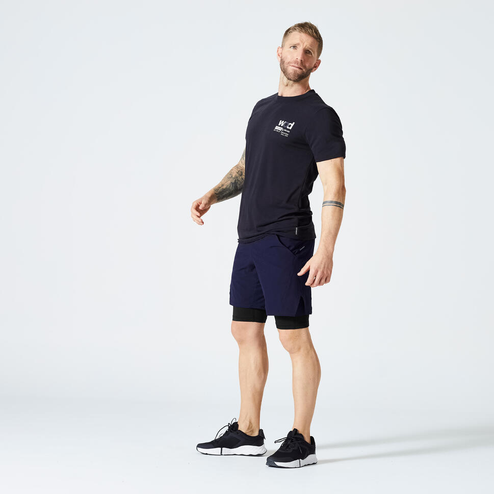 Koszulka fitness męska Domyos krótki rękaw