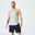 Men's Breathable Performance Weight Training Stringer Tank Top - Light Khaki