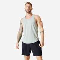 Men's Breathable Performance Weight Training Stringer Tank Top - Light Khaki