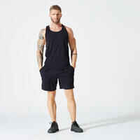 Men's Breathable Performance Weight Training Stringer Tank Top - Black