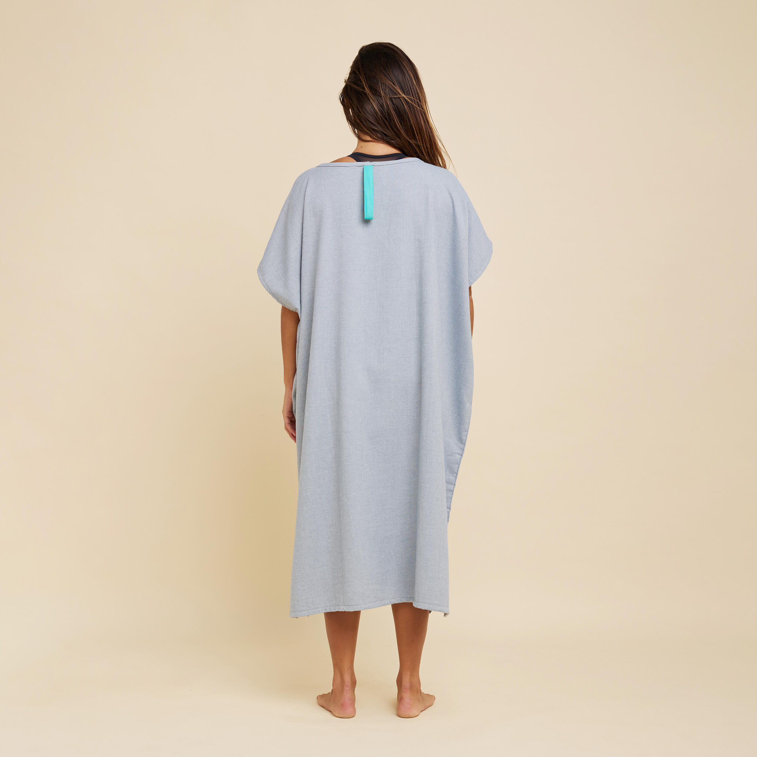 Poncho da surf per adulti - 100 grigio screziato