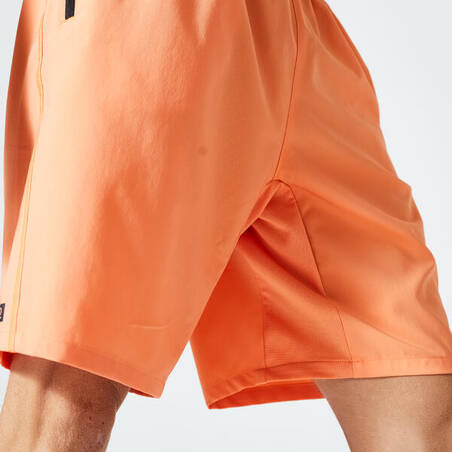 Men's Zip Pocket Breathable Essential Fitness Shorts - Orange