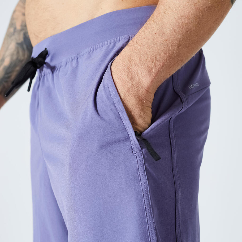 Men's Zip Pocket Breathable Fitness Shorts - Mauve