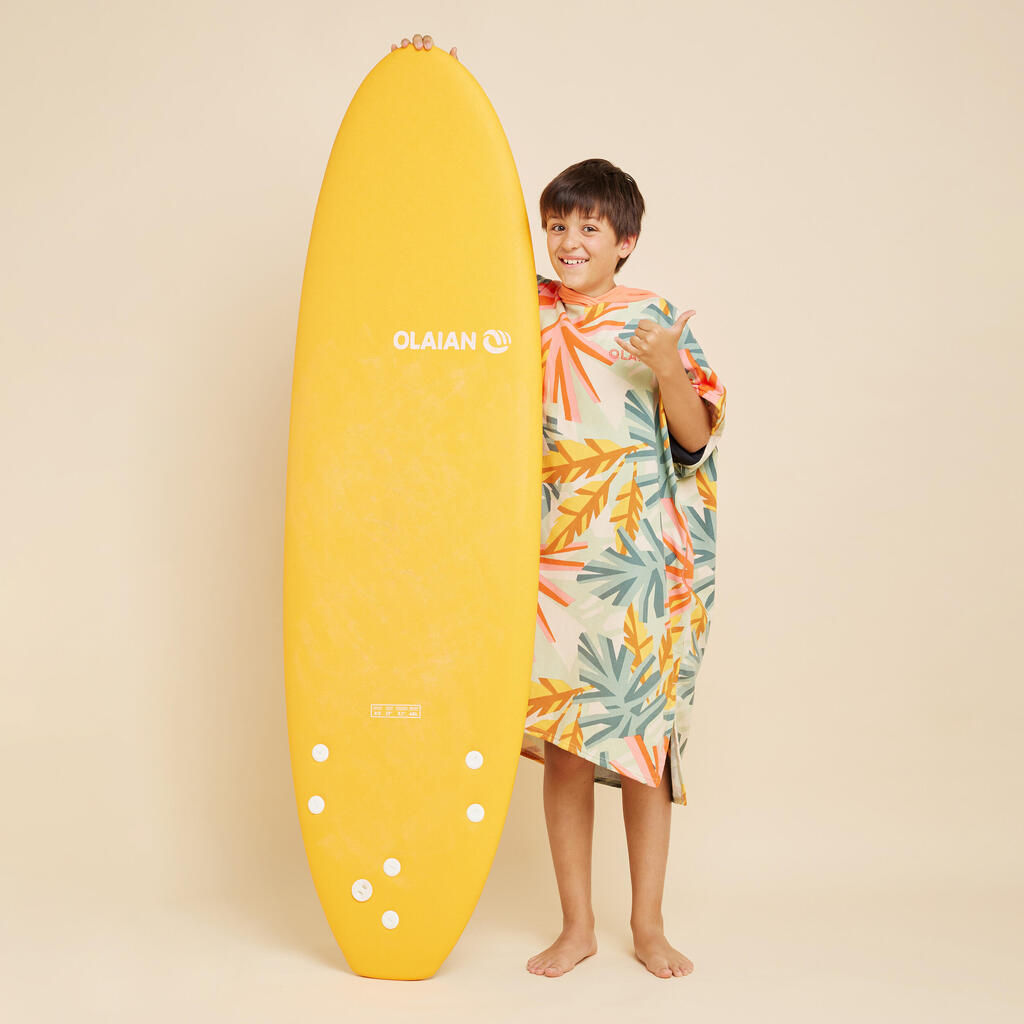 Detské pončo 550 Jungle na surf pre deti od 135 do 160 cm