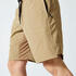 Men Sports Gym Shorts With Zip Pocket - Brown