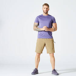 Men's Zip Pocket Breathable Fitness Shorts - Brown
