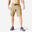 Short de fitness collection respirant poches zippées homme - brun